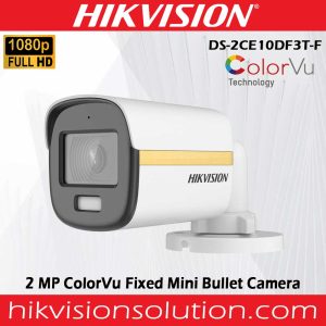 Best Hikvision DS-2CE10DF3T-F 2MP ColorVu 1080P Mini Bullet Camera Sri Lanka - 2 Years Warranty..