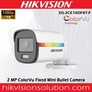 Hikvision 2MP Rainbow ColorVu 1080P Mini Bullet Camera DS-2CE10DF8T-F Sri Lanka Sale - 2 Years Warranty