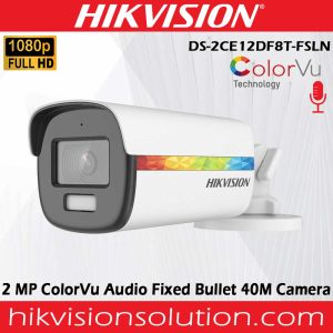 Hikvision DS-2CE12DF8T-FSLN Rainbow 2MP ColorVu Audio 40M Bullet Camera Sale in Sri lanka - 2 Years Warranty..