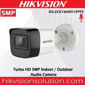 Hikvision DS-2CE16H0T-ITPFS 5 MP Audio Fixed Mini Bullet Camera