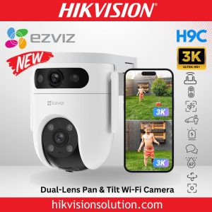 Best EZVIZ H9C 3K Dual Lens Pan & Tilt Auto Tracking Wi-Fi Outdoor Color Camera Sale
