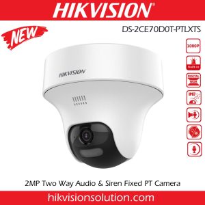 DS-2CE70D0T-PTLXTS 2MP Two Way Audio & Siren Fixed PT Camera