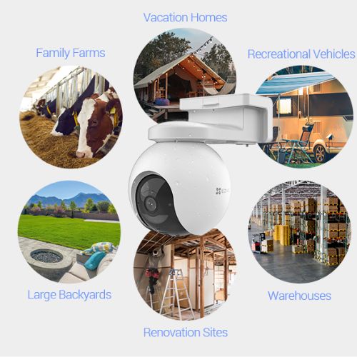 EZVIZ HB8 2K 3MP Battery Powered Pan Tilt 4G Solar camera Made for the great outdoors