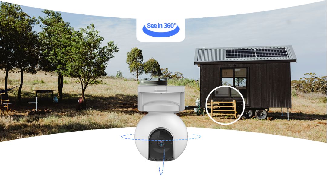EZVIZ HB8 2K 3MP Battery Powered Pan Tilt 4G Solar camera for far less blind spots