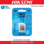 HIKSEMI Micro SD memory card for ezviz smart camera sri lanka HS-TF-D1 64GB