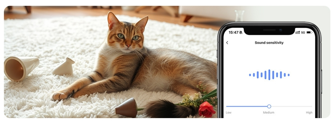 EZVIZ E4p 3K+ 6MP Smart Wi-Fi Camera - identify abnormal sound