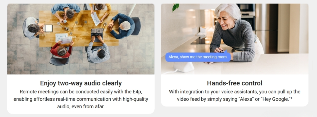 EZVIZ E4p 3K+ 6MP Smart Wi-Fi Camera - two-way audio